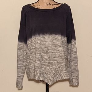 Vintage Havana Ombre Long Sleeve Pullover Top Lightweight Sweatshirt Large